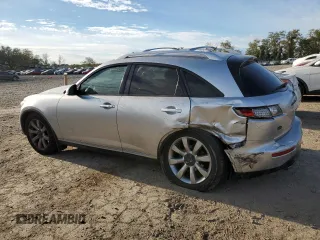 2008 Infiniti FX35 with VIN JNRAS08W28X205023, listed as a Copart auction lot 75767754 with 169,829 mi miles and Salvage Title. Bid and sale history available at carsss.com. Image 2.