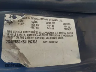 2003 Buick Regal LS with VIN 2G4WB52K531192732, listed as a IAAI auction lot 42203583 with 102,955 mi miles and . Bid and sale history available at DreamBid. Image 9.