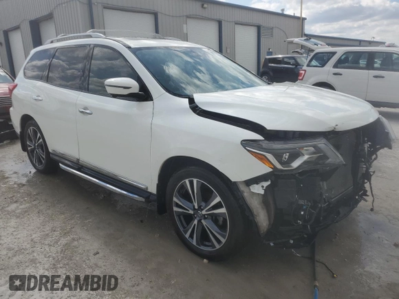 2020 Nissan Pathfinder Platinum with VIN 5N1DR2DN5LC575976, listed as a Copart auction lot 55858615 with 108,833 mi miles and Salvage title. Bid and sale history available at DreamBid. Image 4.