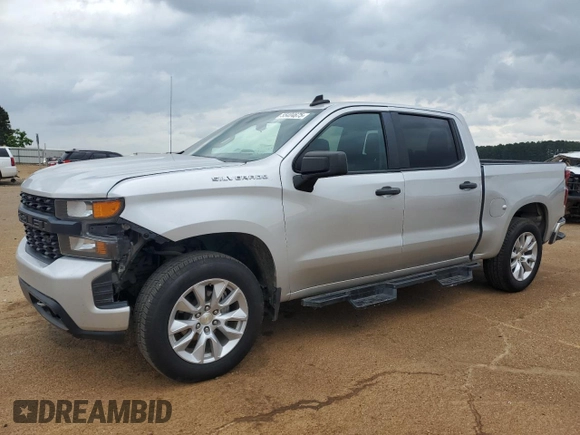 2020 Chevrolet Silverado 1500 Custom with VIN 3GCPWBEH8LG185048, listed as a Copart auction lot 55404675 with 117,318 mi miles and Clean Title. Bid and sale history available at carsss.com. Image 1.
