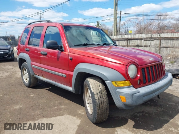 2007 Jeep Liberty Sport with VIN 1J4GL48K47W712628, listed as a IAAI auction lot 42018928 with 176,326 mi miles. Bid and sale history available at carsss.com. Image 1.