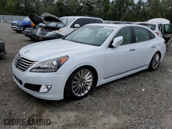 2014 Hyundai Equus Ultimate z VIN KMHGH4JH1EU084957, wystawiony jako Copart lot #73752994 z przebiegiem Nie podano mil oraz Nie do naprawy • Non repairable. Historia ofert i sprzedaży dostępna na DreamBid. Obrazek 1.