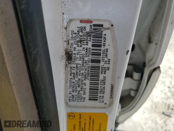 2003 Lexus GS 300 z VIN JT8BD69S730175269, wystawiony jako Copart lot #49922025 z przebiegiem 230 891 mil mil oraz Szkoda całkowita • Salvage title. Historia ofert i sprzedaży dostępna na DreamBid. Obrazek 12.