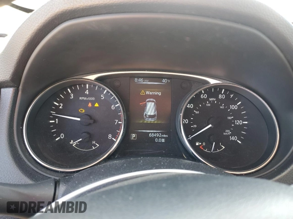 2016 Nissan Rogue S with VIN KNMAT2MV6GP689363, listed as a Copart auction lot 52176745 with 68,492 mi miles and Salvage Title. Bid and sale history available at DreamBid. Image 9.