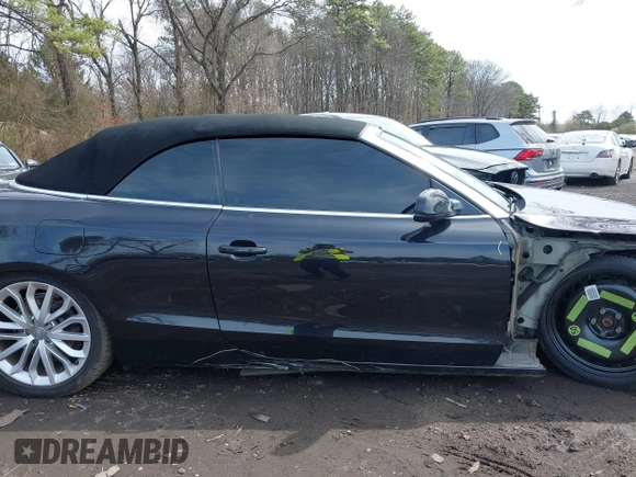 2013 Audi A5 Premium Plus with VIN WAULFAFH8DN015687, listed as a IAAI auction lot 41912597 with 114,218 mi miles. Bid and sale history available at carsss.com. Image 14.