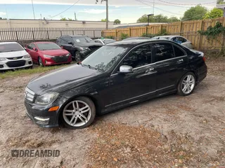 2013 Mercedes-Benz C 300 Sport with VIN WDDGF8AB6DR247705, listed as a IAAI auction lot 42196857 with 113,664 mi miles and . Bid and sale history available at DreamBid. Image 2.