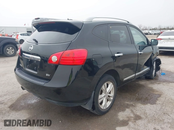 2013 Nissan Rogue S with VIN JN8AS5MT6DW009969, listed as a IAAI auction lot 41747420 with 157,864 mi miles. Bid and sale history available at carsss.com. Image 4.