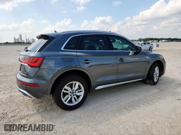 2024 Audi Q5 S line Premium with VIN WA1GAAFY6R2030890, listed as a Copart auction lot 59432555 with 33,671 mi miles and Salvage title. Bid and sale history available at DreamBid. Image 3.