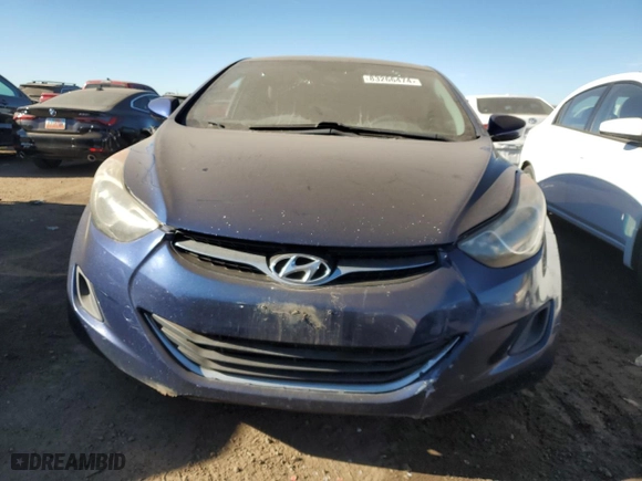 2013 Hyundai Elantra GLS PZEV with VIN KMHDH4AE7DU718490, listed as a Copart auction lot 83266474 with 147,048 mi miles and Non Repairable. Bid and sale history available at carsss.com. Image 5.