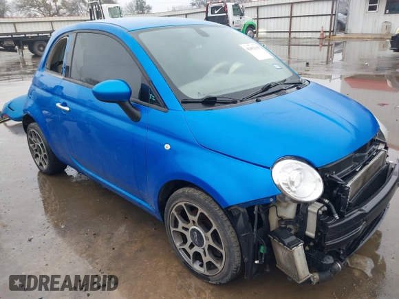 2018 FIAT 500 Pop with VIN 3C3CFFKH8JT465183, listed as a IAAI auction lot 41412115 with 87,260 mi miles. Bid and sale history available at carsss.com. Image 1.