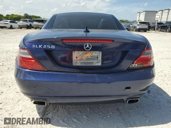 2013 Mercedes-Benz SLK 250 with VIN WDDPK4HA1DF055417, listed as a Copart auction lot 62498335 with 74,296 mi miles and Salvage title. Bid and sale history available at DreamBid. Image 6.