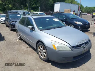 2003 Honda Accord EX z VIN 1HGCM66503A047908, wystawiony jako IAAI lot #42556478 z przebiegiem 140 268 mil mil oraz . Historia ofert i sprzedaży dostępna na DreamBid. Obrazek 1.