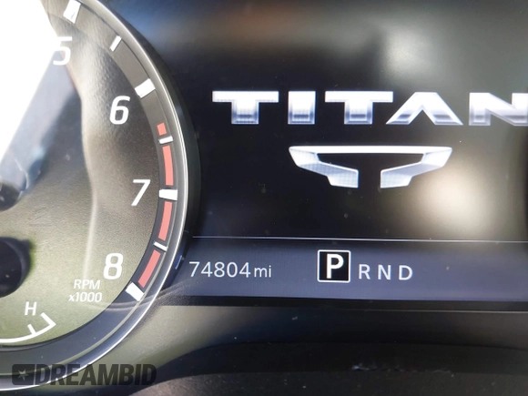 2020 Nissan Titan Platinum Reserve with VIN 1N6AA1EF6LN503766, listed as a IAAI auction lot 41669712 with 74,804 mi miles and . Bid and sale history available at DreamBid. Image 15.
