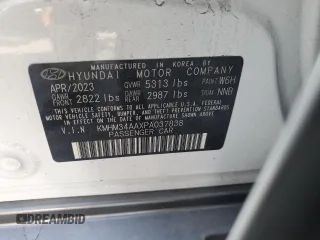 2023 Hyundai Ioniq 6 SEL z VIN KMHM34AAXPA037838, wystawiony jako Copart lot #80084113 z przebiegiem 7615 mil mil oraz . Historia ofert i sprzedaży dostępna na DreamBid. Obrazek 12.