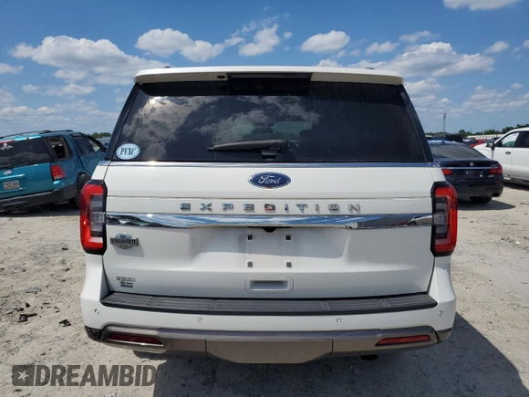 2023 Ford Expedition z VIN 1FMJU1P86PEA38206, wystawiony jako Copart lot #56640225 z przebiegiem 20 534 mil mil oraz Szkoda całkowita • Salvage title. Historia ofert i sprzedaży dostępna na DreamBid. Obrazek 6.