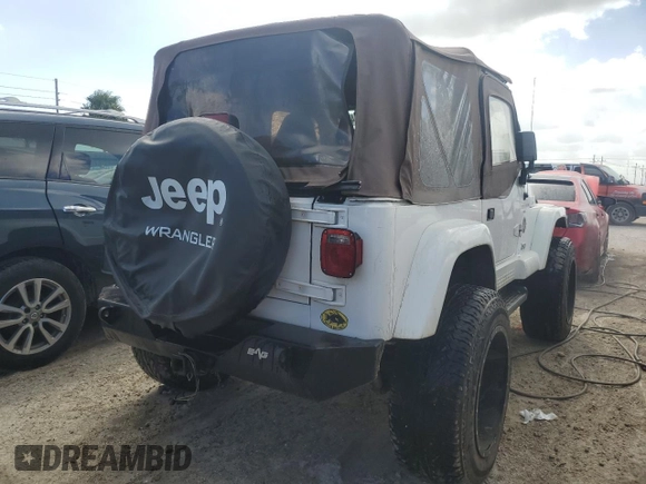 2001 Jeep Wrangler Sahara with VIN 1J4FA59S31P334308, listed as a Copart auction lot 77984464 with 116,293 mi miles and Salvage Title. Bid and sale history available at carsss.com. Image 3.
