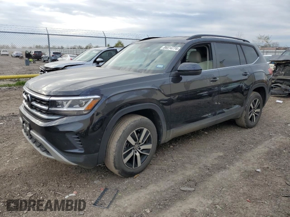 2022 Volkswagen Atlas SE with VIN 1V2DP2CA8NC562830, listed as a Copart auction lot 86014774 with 26,448 mi miles and Clean title. Bid and sale history available at DreamBid. Image 1.
