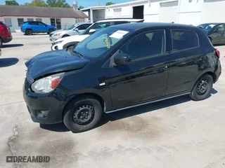 2015 Mitsubishi Mirage DE with VIN ML32A3HJ3FH058864, listed as a IAAI auction lot 41808337 with 160,185 mi miles. Bid and sale history available at carsss.com. Image 17.