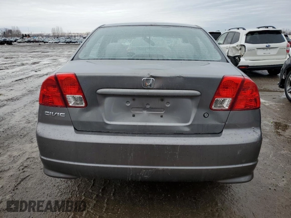 2004 Honda Civic LX with VIN 2HGES16614H939128, listed as a Copart auction lot 46576465 with 187,153 mi miles and Clean Title. Bid and sale history available at DreamBid. Image 6.