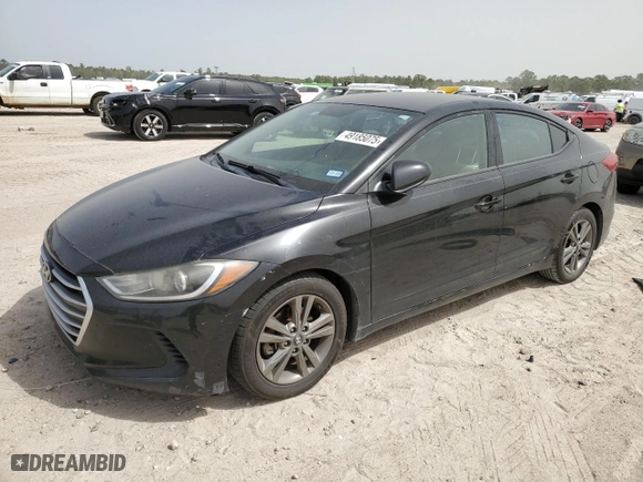 2018 Hyundai Elantra SEL with VIN 5NPD84LF7JH214831, listed as a Copart auction lot 49185075 with 105,403 mi miles and Salvage Title. Bid and sale history available at carsss.com. Image 1.