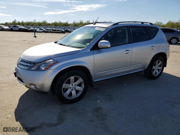 2006 Nissan Murano S with VIN JN8AZ08T76W416050, listed as a Copart auction lot 47643815 with 190,082 mi miles and Salvage Title. Bid and sale history available at carsss.com. Image 1.