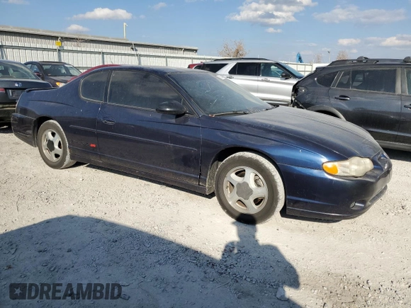 2002 Chevrolet Monte Carlo SS with VIN 2G1WX15KX29225890, listed as a Copart auction lot 78574344 with 95,880 mi miles and Salvage Title. Bid and sale history available at carsss.com. Image 4.