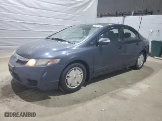 2010 Honda Civic Hybrid with VIN JHMFA3F27AS000535, listed as a Copart auction lot 46923655 with 75,344 mi miles and Salvage Title. Bid and sale history available at carsss.com. Image 1.