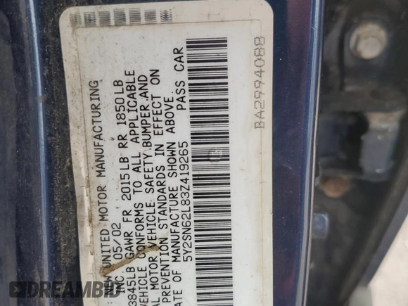 2003 Pontiac Vibe GT z VIN 5Y2SN62L83Z419265, wystawiony jako Copart lot #75017504 z przebiegiem 294 423 mil mil oraz Szkoda całkowita • Salvage title. Historia ofert i sprzedaży dostępna na DreamBid. Obrazek 13.