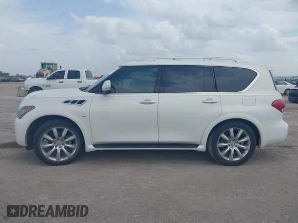 2014 Infiniti QX80 with VIN JN8AZ2NF4E9552823, listed as a IAAI auction lot 42639923 with 176,732 mi miles and . Bid and sale history available at DreamBid. Image 14.