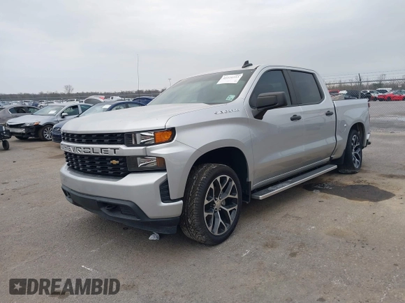 2020 Chevrolet Silverado 1500 Custom with VIN 3GCPWBEH8LG260041, listed as a IAAI auction lot 41571553 with 59,049 mi miles. Bid and sale history available at carsss.com. Image 2.