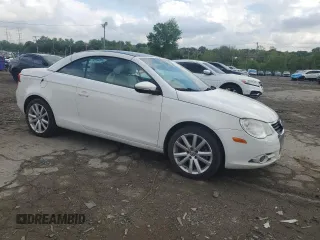 2011 Volkswagen Eos Komfort with VIN WVWBW7AH2BV003170, listed as a Copart auction lot 55771285 with 129,847 mi miles and Salvage Title. Bid and sale history available at DreamBid. Image 4.