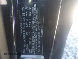 2020 Kia Forte GT-Line with VIN 3KPF34AD0LE221572, listed as a Copart auction lot 46538945 with 73,294 mi miles and Salvage Title. Bid and sale history available at carsss.com. Image 14.