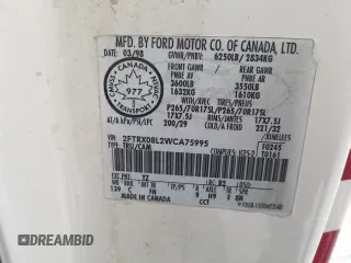 1998 Ford F-150 XL with VIN 2FTRX08L2WCA75995, listed as a Copart auction lot 43717305 with 301,987 mi miles and Salvage title. Bid and sale history available at DreamBid. Image 12.