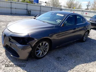 2017 Alfa Romeo Giulia with VIN ZARFAEBN1H7536624, listed as a Copart auction lot 48640104 with 100,829 mi miles and Salvage Title. Bid and sale history available at carsss.com. Image 1.