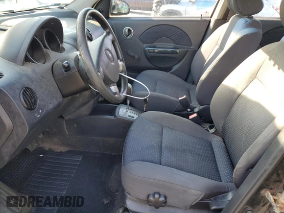 2008 Chevrolet Aveo LS with VIN KL1TD66608B164419, listed as a Copart auction lot 51552215 with 158,791 mi miles and Salvage Title. Bid and sale history available at DreamBid. Image 7.