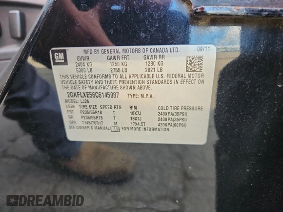2012 GMC Terrain SLT-2 с VIN 2GKFLXE56C6145087, выставлен на аукционе Copart как лот 65922845 с пробегом 115 897 миль миль и Чистый • Clean title. История ставок и продаж доступна на DreamBid. Изображение 12.