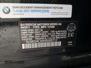 2017 BMW X5 xDrive35d with VIN 5UXKS4C35H0U05717, listed as a Copart auction lot 87831485 with 64,697 mi miles and Clean Title. Bid and sale history available at carsss.com. Image 13.