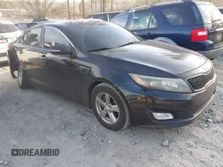 2015 Kia Optima LX with VIN 5XXGM4A75FG376996, listed as a IAAI auction lot 41683806 with 164,049 mi miles. Bid and sale history available at carsss.com. Image 1.