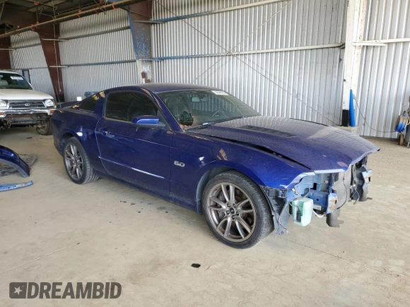 2014 Ford Mustang GT with VIN 1ZVBP8CF2E5327767, listed as a Copart auction lot 56540555 with 104,487 mi miles and Salvage title. Bid and sale history available at DreamBid. Image 4.
