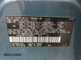 2008 Scion xB with VIN JTLKE50E781050827, listed as a Copart auction lot 51540855 with 82,382 mi miles and Salvage Title. Bid and sale history available at carsss.com. Image 13.