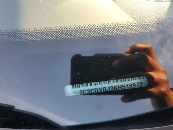2019 Dodge Charger Scat Pack with VIN 2C3CDXGJ3KH518972, listed as a Copart auction lot 86903054 with 53,018 mi miles and Salvage Title. Bid and sale history available at carsss.com. Image 12.