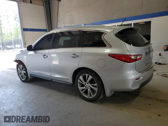 2013 Infiniti JX35 with VIN 5N1AL0MM4DC346349, listed as a Copart auction lot 54494605 with 186,729 mi miles and Salvage Title. Bid and sale history available at DreamBid. Image 2.
