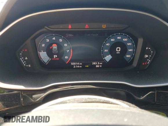 2023 Audi Q3 S line Premium with VIN WA1DECF33P1077028, listed as a Copart auction lot 56289525 with 50,014 mi miles and Salvage title. Bid and sale history available at DreamBid. Image 9.