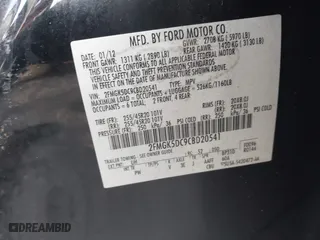2012 Ford Flex Limited with VIN 2FMGK5DC9CBD20541, listed as a IAAI auction lot 41491141 with 222,646 mi miles. Bid and sale history available at carsss.com. Image 9.