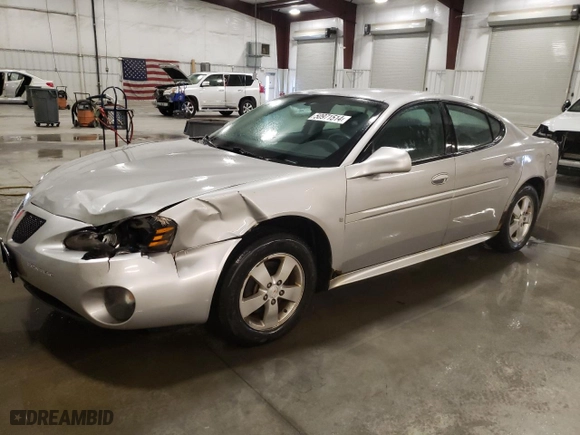 2008 Pontiac Grand Prix with VIN 2G2WP552581125223, listed as a Copart auction lot 48009505 with 209,968 mi miles and Non Repairable. Bid and sale history available at carsss.com. Image 1.