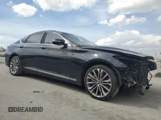 2017 Genesis G80 3.8L with VIN KMHGN4JE1HU177920, listed as a Copart auction lot 49685815 with 107,275 mi miles and Salvage Title. Bid and sale history available at DreamBid. Image 4.