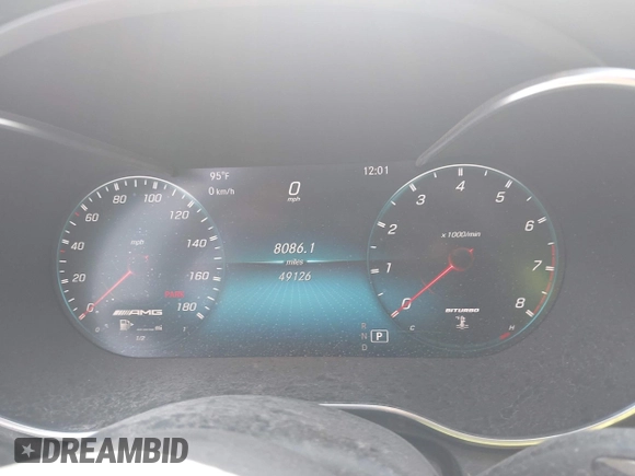 2019 Mercedes-Benz C 43 AMG with VIN WDDWK6EBXKF799678, listed as a IAAI auction lot 42313105 with 49,126 mi miles and . Bid and sale history available at DreamBid. Image 7.
