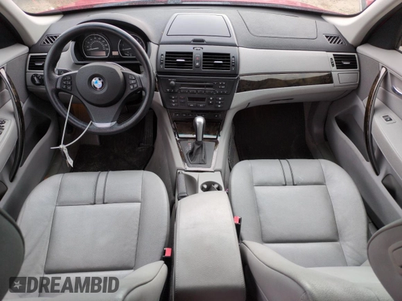 2008 BMW X3 3.0si with VIN WBXPC93408WJ19932, listed as a Copart auction lot 50939975 with 117,323 mi miles and Salvage Title. Bid and sale history available at carsss.com. Image 8.