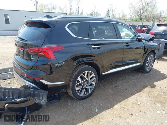 2023 Hyundai Santa Fe Calligraphy z VIN 5NMS54AL2PH607408, wystawiony jako IAAI lot #42094479 z przebiegiem 28 525 mil mil oraz . Historia ofert i sprzedaży dostępna na DreamBid. Obrazek 4.