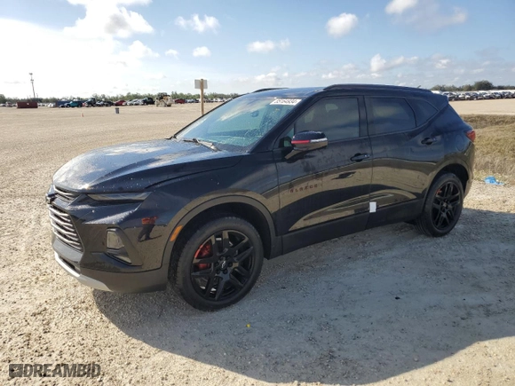 2022 Chevrolet Blazer LT with VIN 3GNKBDRS2NS130934, listed as a Copart auction lot 85164934 with 27,266 mi miles and Salvage Title. Bid and sale history available at carsss.com. Image 1.